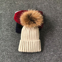 Zimowa marka kobiet futrzany pompon Poms kapelusz zimowy kapelusz dla kobiet dziewczyny kapelusz czapki z dzianiny czapka kapelusz grube kobiety Skullies czapki 6